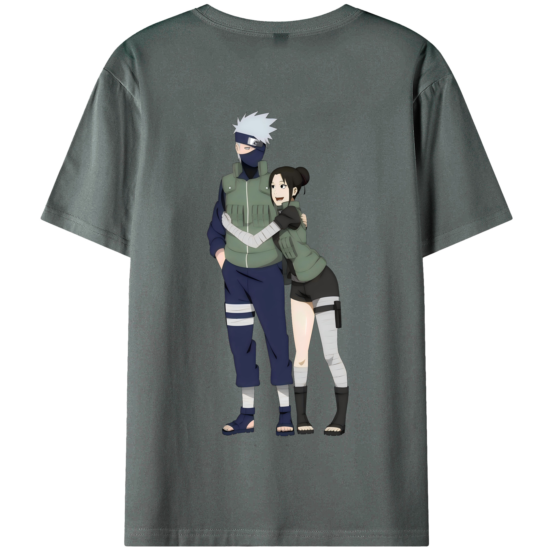 （画像用） NARUTO -ナルト- はたけ カカシ Hatake Kakashi 綿100％半袖Tシャツ（背面プリント）